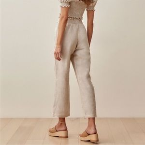 Reformation Mora Oat Linen Pants S fits XS
